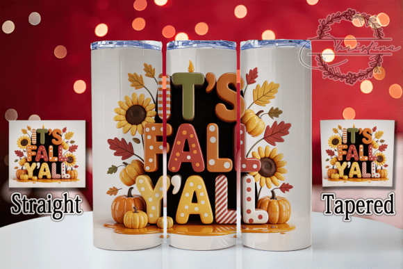 3D Autumn Fall Y’all Tumbler: A Vibrant Digital Design for Creative Drinkware Projects