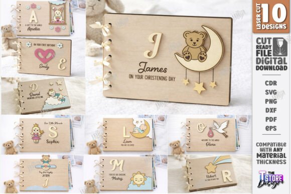 3D Baby Photo Album Laser Cut Bundle SVG – A Creative Keepsake Solution for New Parents