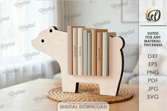 3D Bear Stand Organizer Laser Cut: A Versatile Digital Design for Modern Spaces