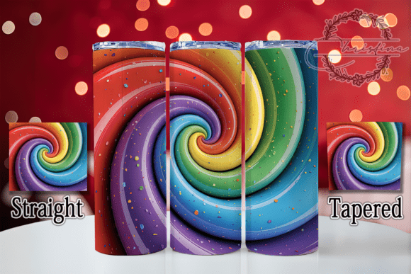 3D Colorful Abstract Tumbler: Elevating Drinkware with Vibrant Digital Art