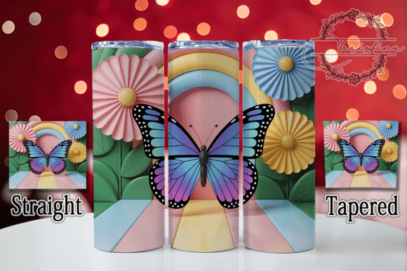 3D Floral Butterfly Tumbler Design Guide