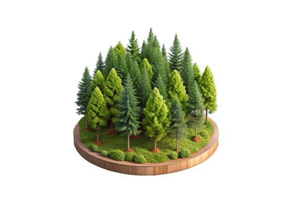 3D Green Forest PNG & Tropical Plant Icon – Design Inspiration for Every Creator