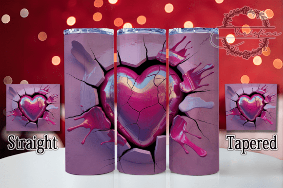 3D Heart Hole Valentine Tumbler: Elevating Your Custom Drinkware Designs