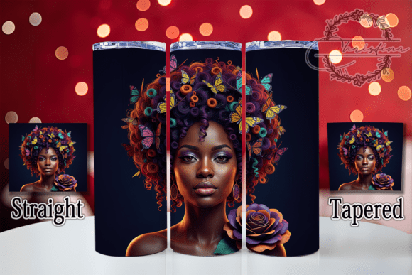 3D Melanin Butterfly Queen Tumbler: Elevating Your Drinkware with Bold Digital Art