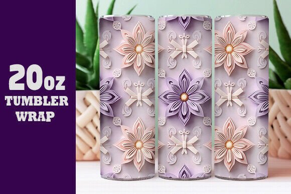 3D Paper Art Tumbler Wrap – PNG: Elevating Personal Style with Digital Precision