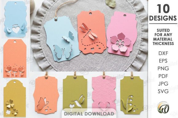 3D Paper Tags Bundle: Digital Design for Creative Projects