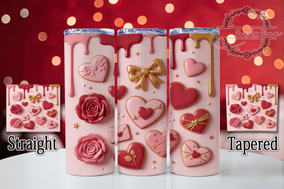 3D Pink Cookie Heart Tumbler Design Guide