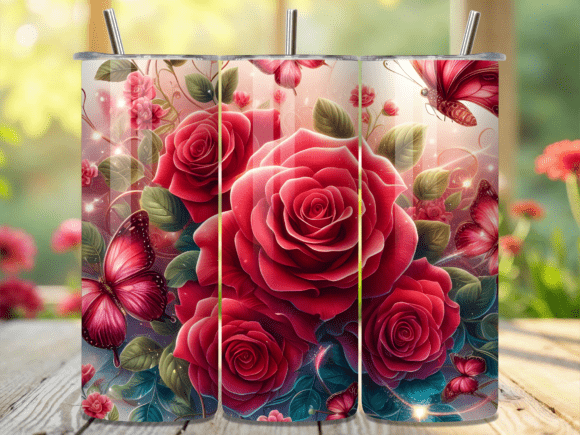 3D Red Rose Floral Butterfly Tumbler Wrap: A Strategic Asset for Craft Entrepreneurs