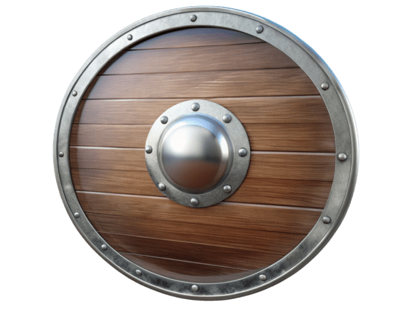 3D Shield Icon on White Background: A Versatile Design Asset