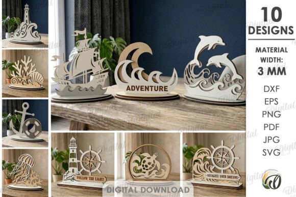 3D Summer Stands Bundle Laser Cut – Creative Design Made Easy