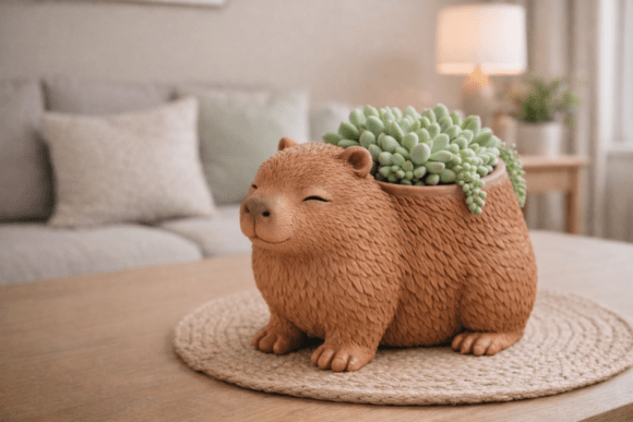 Capybara Planter: A Unique 3D Design Statement