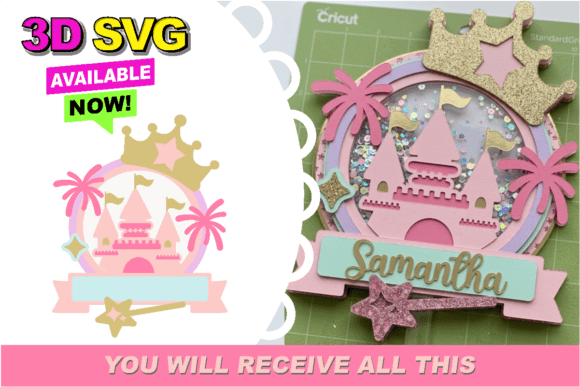 Castle Cake Topper Shaker 3D SVG: A Royal Touch for Princess-Themed Celebrations