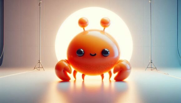 Glossy Studio 3D Crab: A Visual Asset Guide