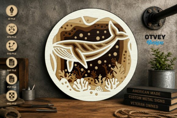 Integrating Whale Sea Animals Mandala 3D Layered Las into Creative and Professional Workflows