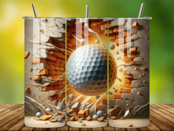 Mastering the Art of Customization with the 3D Golf Ball 20oz Tumbler Wrap V.8