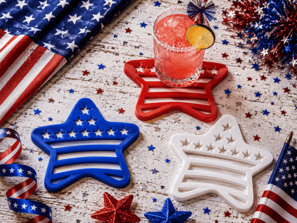 USA Stars and Stripes Coaster 3D Print